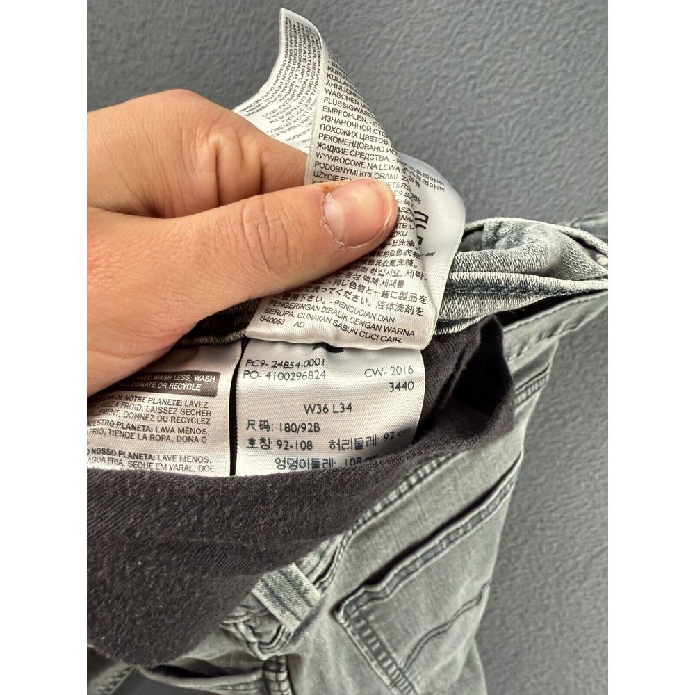 Levis 541 Jeans Men's 34x31* Gray Denim Athletic Fit Straight Stretch Tapered - Picture 7 of 13